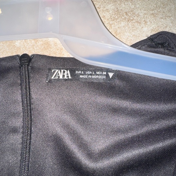 Zara Vintage OG Black Long Sleeve Mini Dress - Picture 2 of 3